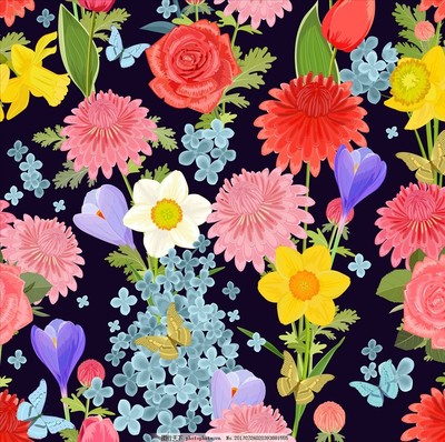 手绘热带植物花卉图案在机械设备中的应用与设计价值